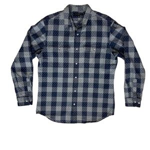 EUC Banana Republic Plaid Checked Button Down Shirt with Quilted Detail